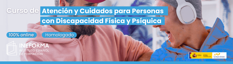 Banner del curso profesional para aprender a fomentar la autonomía en personas con discapacidad.